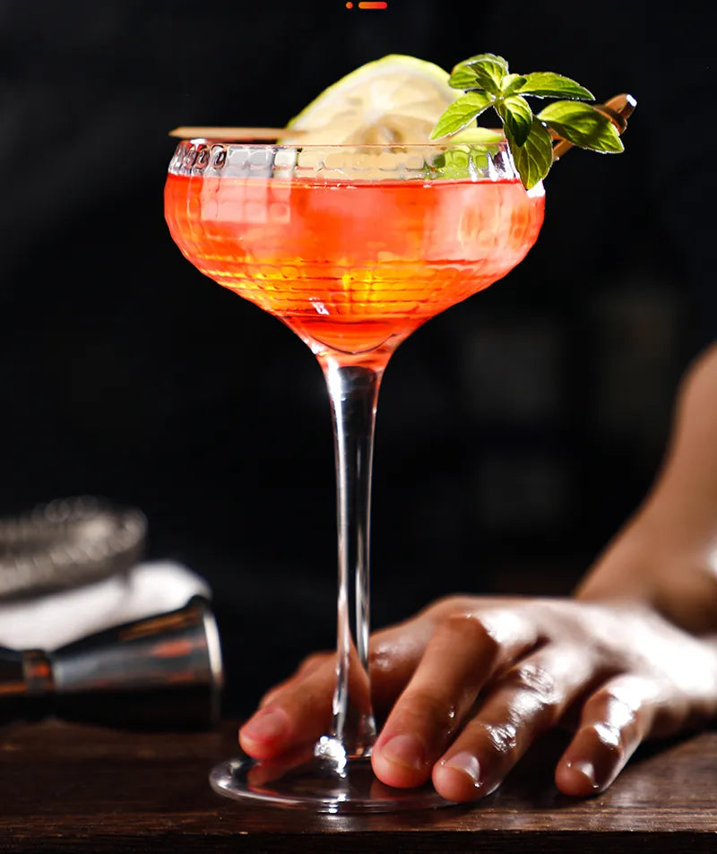 Sleek and sophisticated StarletGlass cocktail glass, ideal for serving a variety of cocktails with timeless elegance.