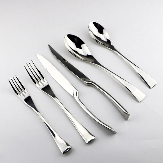 Explore elegance with our Classic Silver Cutlery Set - a sophisticated tableware collection that seamlessly blends timeless design with superior craftsmanship. Perfect for formal occasions or everyday dining, the lustrous silver finish adds a touch of sophistication. This comprehensive flatware set, featuring knives, forks, and spoons, goes beyond utility, making a statement of refined style. The set includes the Best Kitchen Knife Set, setting a new standard for elegance in every meal, best