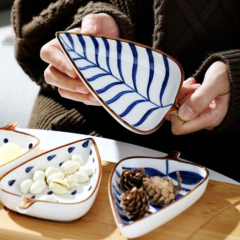 Handcrafted Leaf-Inspired Dish Set