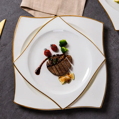 Elegant Square Dining Plate