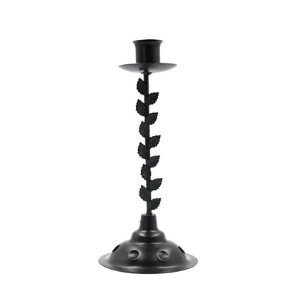 Exquisite Leaf Iron Candlestick