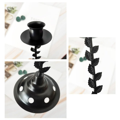 Exquisite Leaf Iron Candlestick