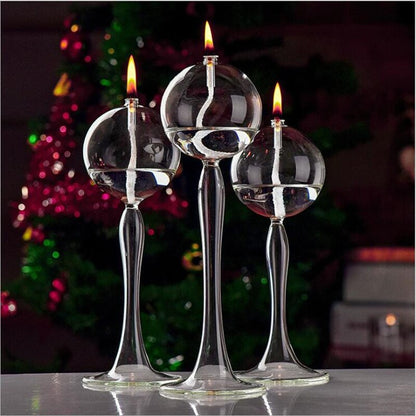 Glass Oil Candle Holder set