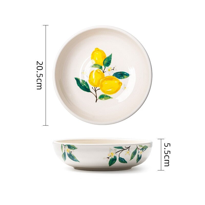 Lemon Artisanal Print Bowl: Elevate your table setting with this unique and versatile bowl featuring an exquisite artisanal print. Ideal for serving various dishes, it adds a special touch to every meal in your beautiful home in Australia.