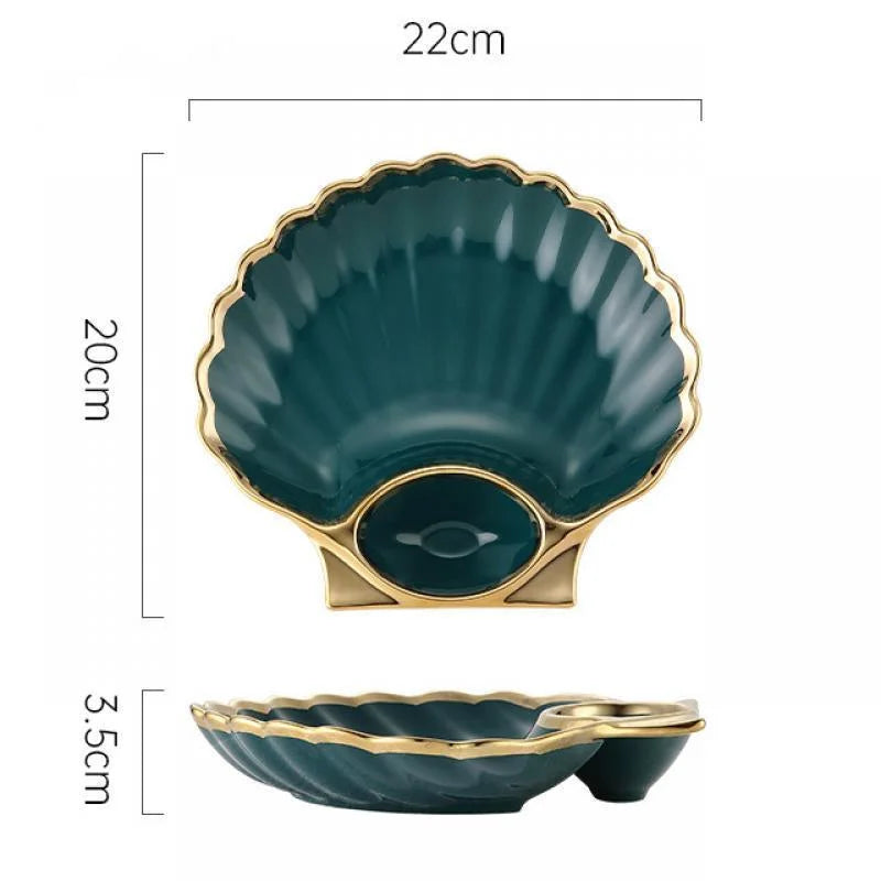 Coastal chic seashell plates featuring intricate seashell motifs on high-quality ceramic, perfect for beach-themed decor or coastal-inspired dining settings, best dinnerware in Australia.