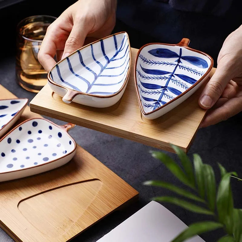 Handcrafted Leaf-Inspired Dish Set