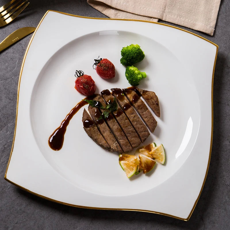 Elegant Square Dining Plate