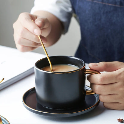 A Ceramic Latte Mug Set featuring four generously sized mugs, each with a smooth, glossy finish and ergonomic handle. Made from durable, high-quality ceramic, these mugs retain heat to keep beverages warm longer. Ideal for both casual and formal settings, and are dishwasher and microwave safe for easy cleaning. Perfect for enjoying lattes, cappuccinos, and other hot drinks in style.