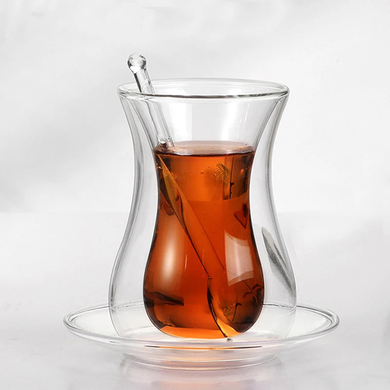 Double Glass Tea Cup