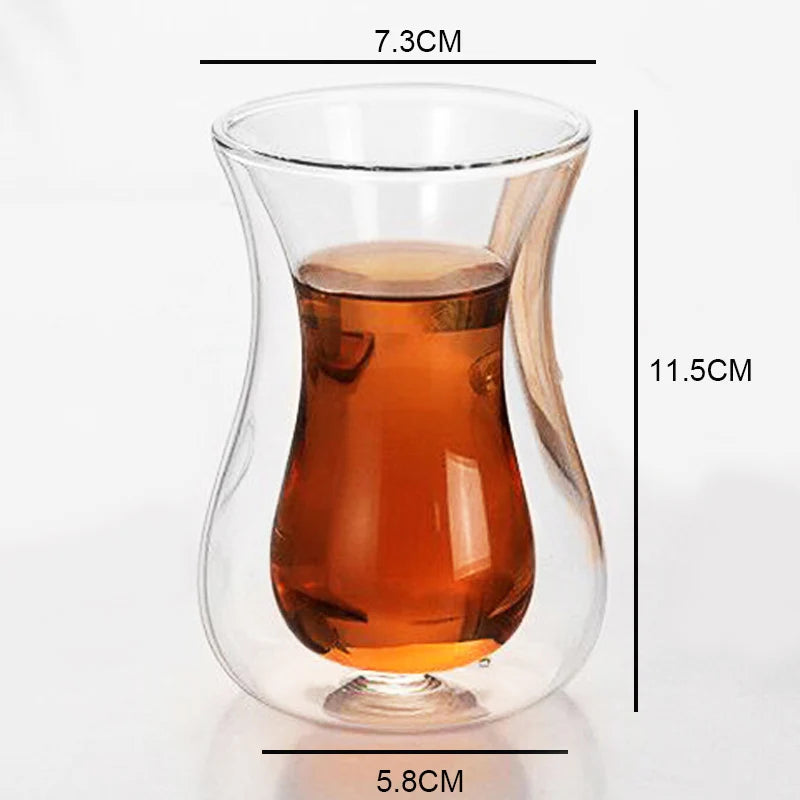 Double Glass Tea Cup