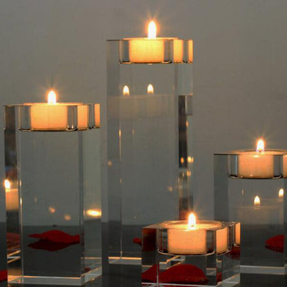 Crystal Square Glass Candle Holder