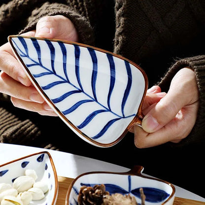 Handcrafted Leaf-Inspired Dish Set