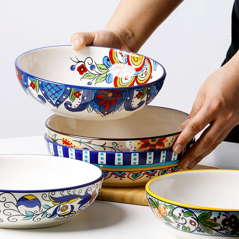 Artisanal Print Bowl: Elevate your table setting with this unique and versatile bowl featuring an exquisite artisanal print. Ideal for serving various dishes, it adds a special touch to every meal in your beautiful home in Australia.