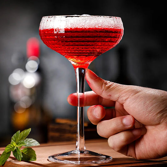 Sleek and sophisticated StarletGlass cocktail glass, ideal for serving a variety of cocktails with timeless elegance.