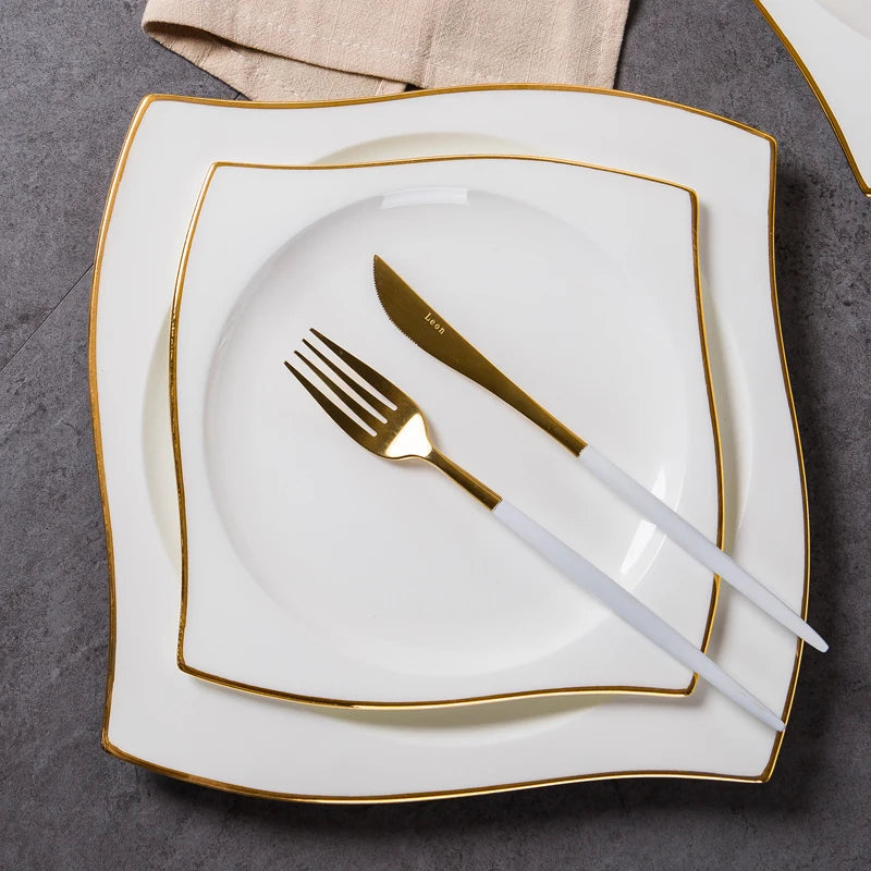 Elegant Square Dining Plate