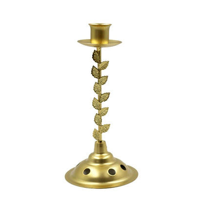 Exquisite Leaf Iron Candlestick