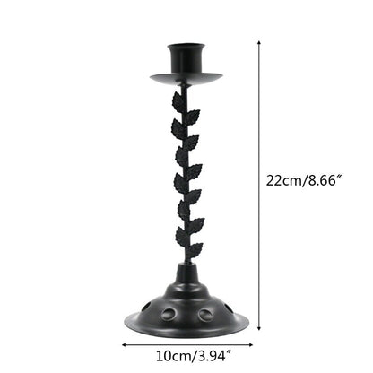 Exquisite Leaf Iron Candlestick