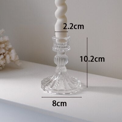 Icy Elegance Candle Holders