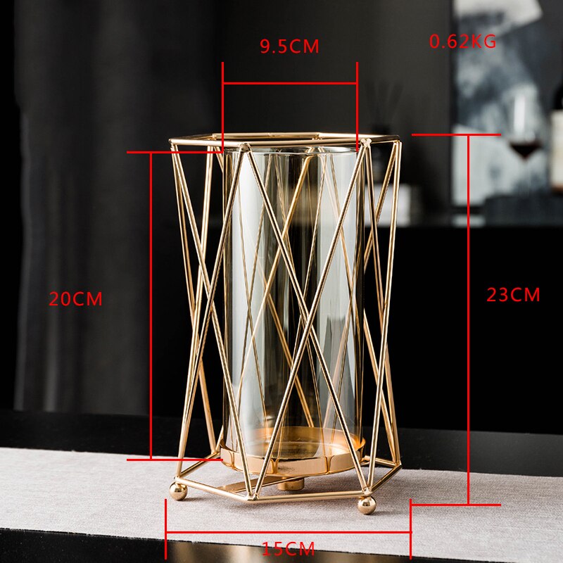 Nordic Luxe Gold Candle Stand