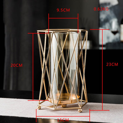 Nordic Luxe Gold Candle Stand