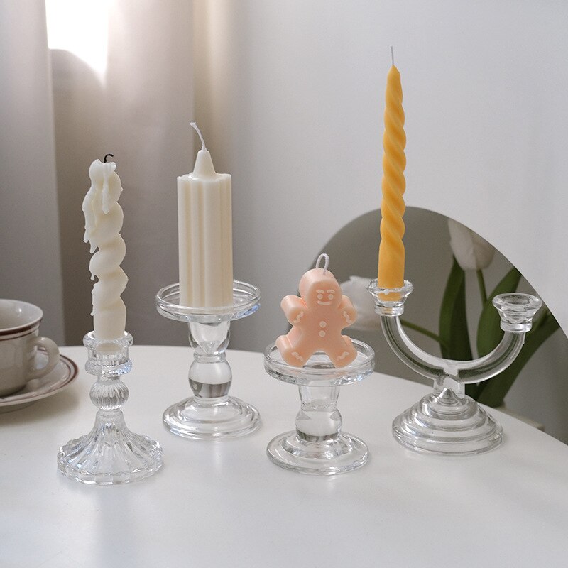 Icy Elegance Candle Holders