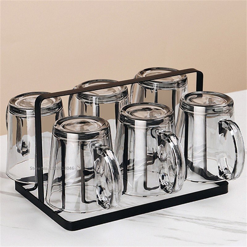 Sleek Grey Glass Beverage Set