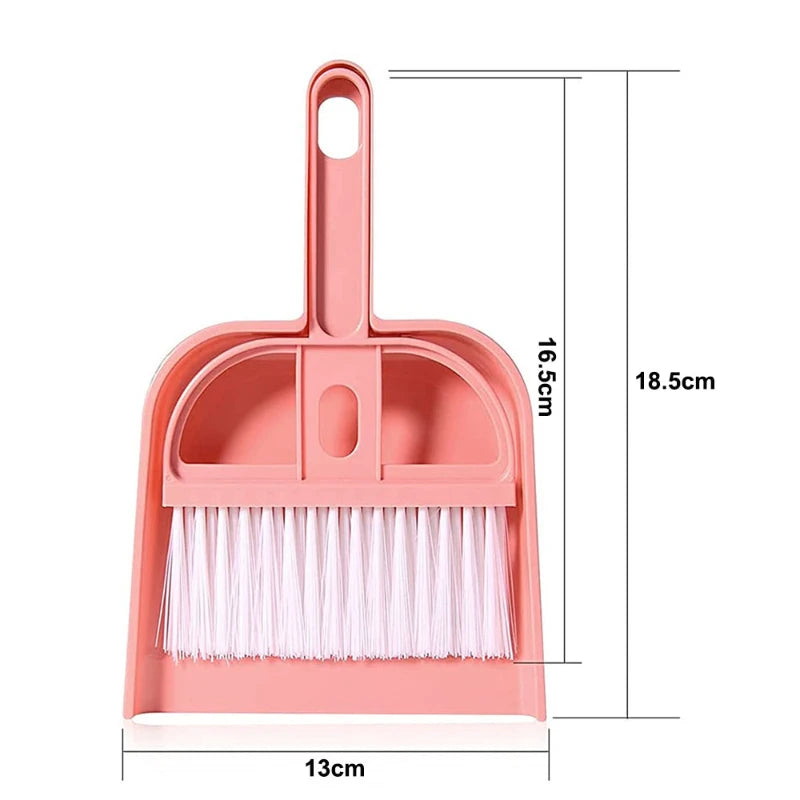 Mini Cleaning Brush Wall-Hung Small Broom Mini Pretend Montessori Materials Dustpan Desktop Sweeper Garbage Cleaning Shovel