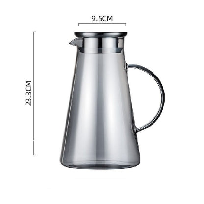 Sleek Grey Glass Beverage Set