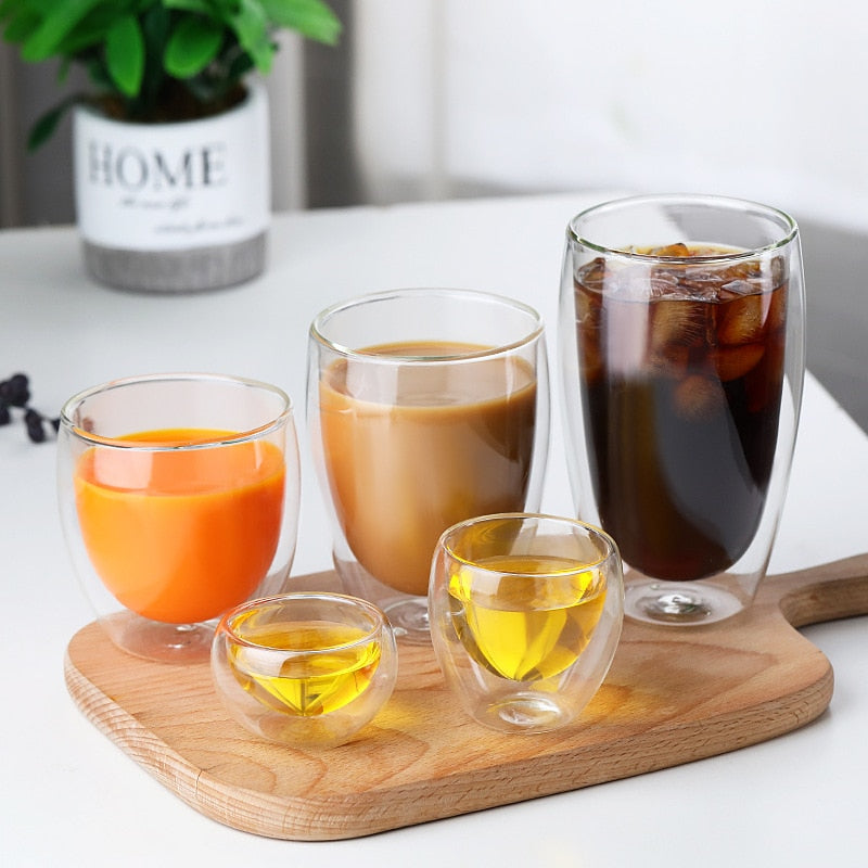 All-Season Glass Mug: Versatile and stylish glassware for hot or cold beverages, featuring a sleek design and comfortable handle, perfect for elevating your drink experience year-round