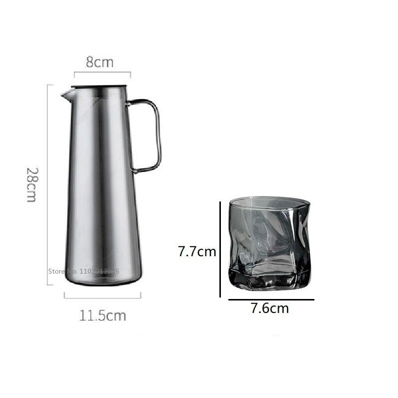 Monochrome Glass Pitcher Set