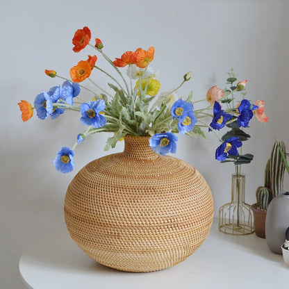 Hand-Woven Rattan Vase