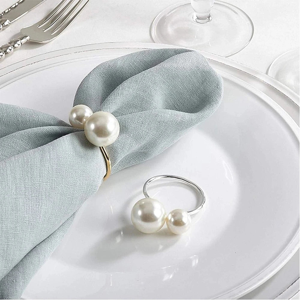 Elegant Pearls Napkin Rings