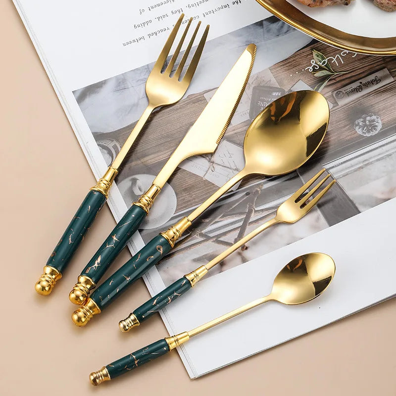 Golden Elegance Dinnerware Set