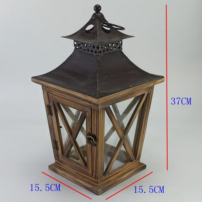 Wooden Candle Lantern