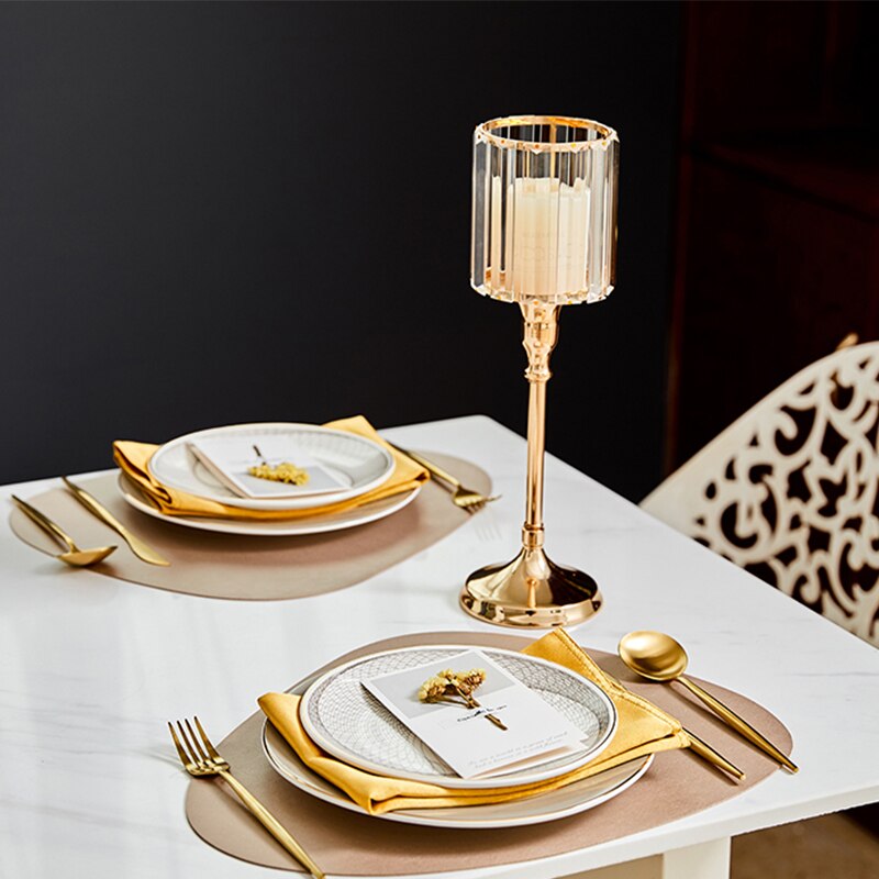 Nordic Luxe Gold Candle Stand