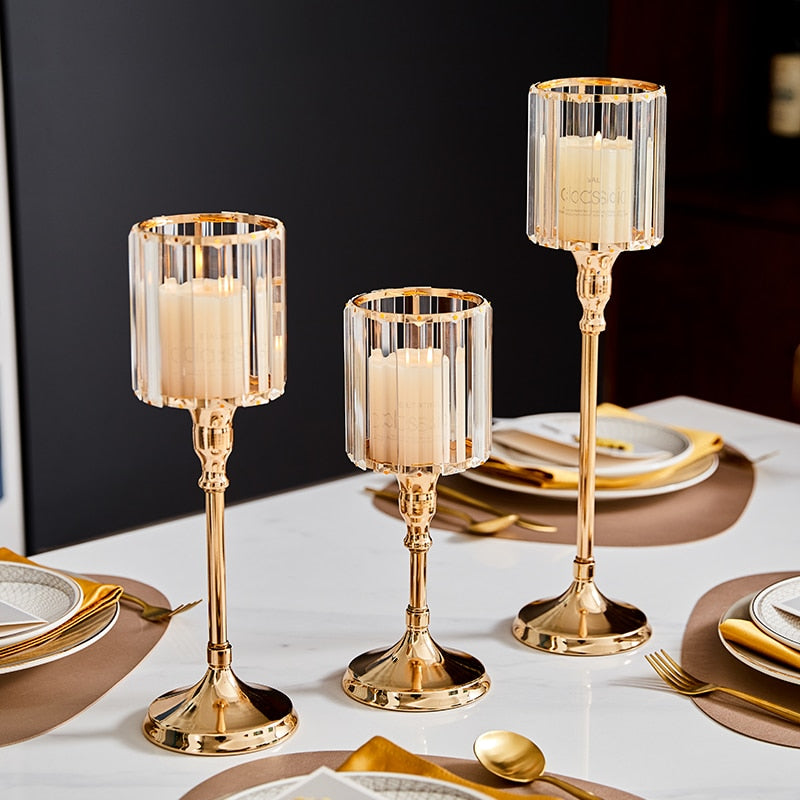 Nordic Luxe Gold Candle Stand