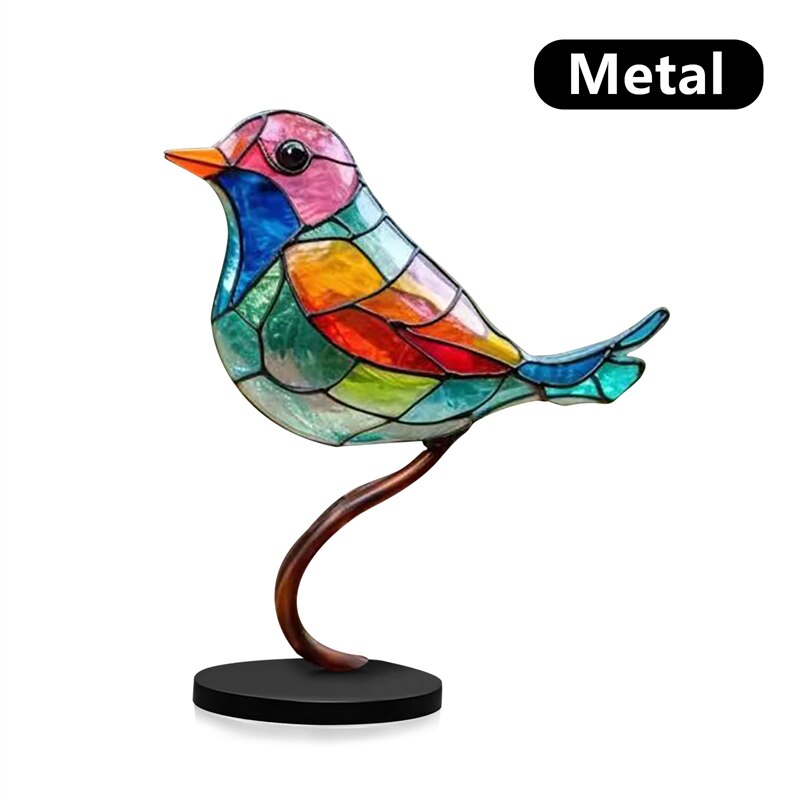 Colorful Glass Birds Decoration