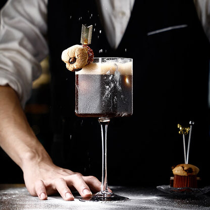 Square-Cut Crystal Cocktail Glass