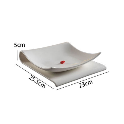 Square Geometric Fold Plate