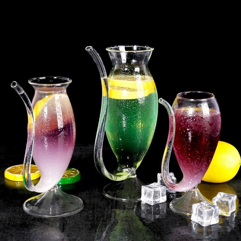 Straw Glass Cup