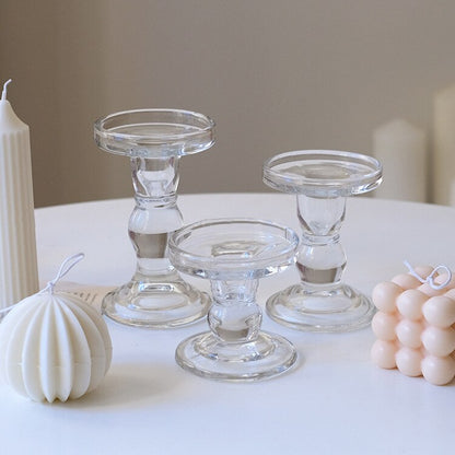 Icy Elegance Candle Holders