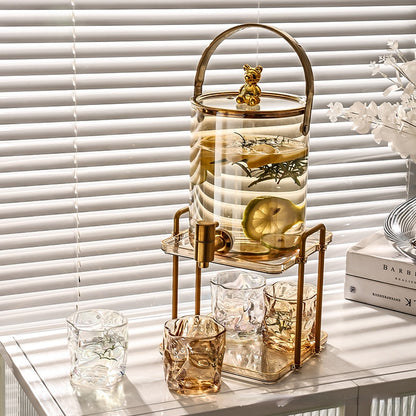 Glamorous Glass Beverage Jug Set