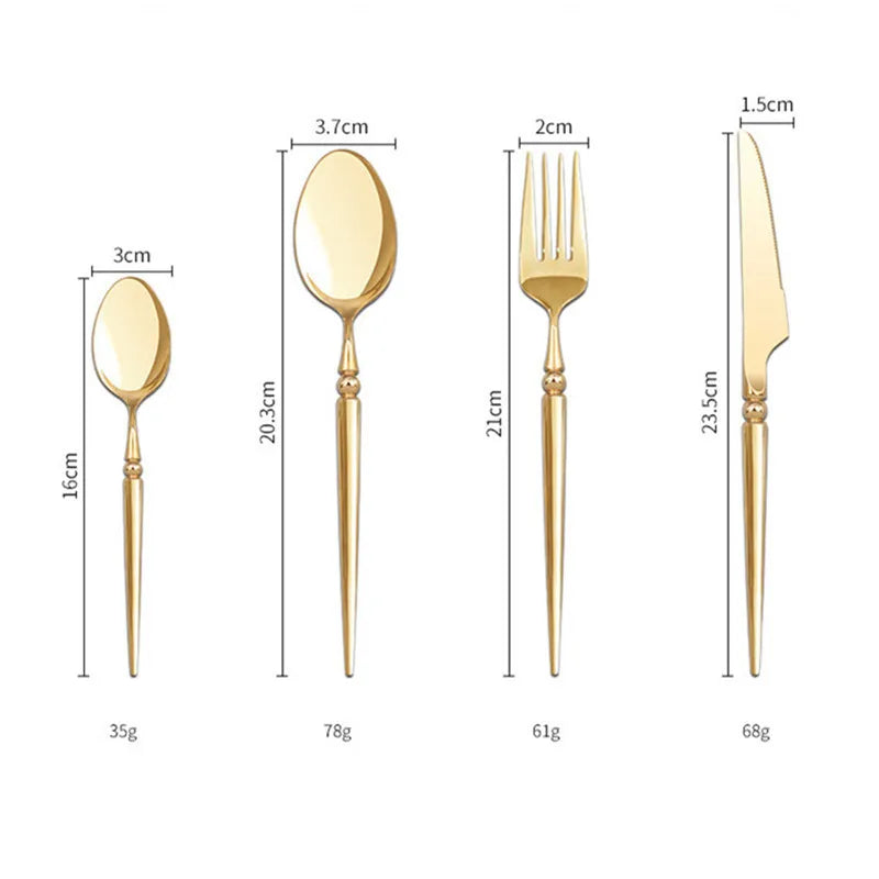 Golden Touch Cutlery Set