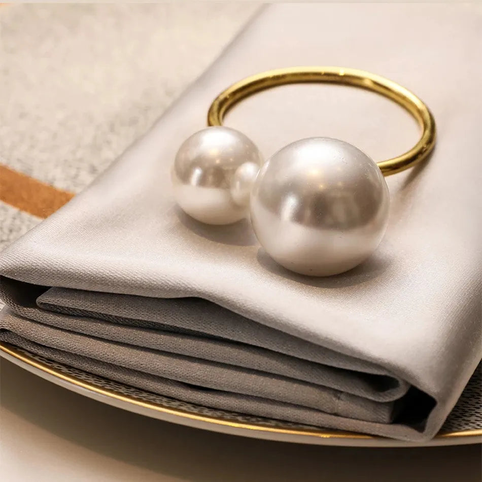 Elegant Pearls Napkin Rings