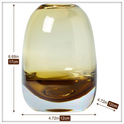 A stylish Amber Round Glass Vase, the best home decor in Australia, perfect for enhancing your living space with its elegant design and warm amber hue. Ideal for home decoration enthusiasts seeking a touch of sophistication in their interior styling.