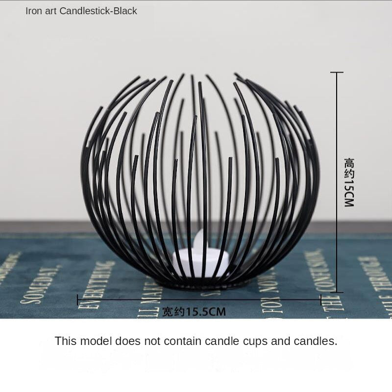 Metal Globe Candle Holder