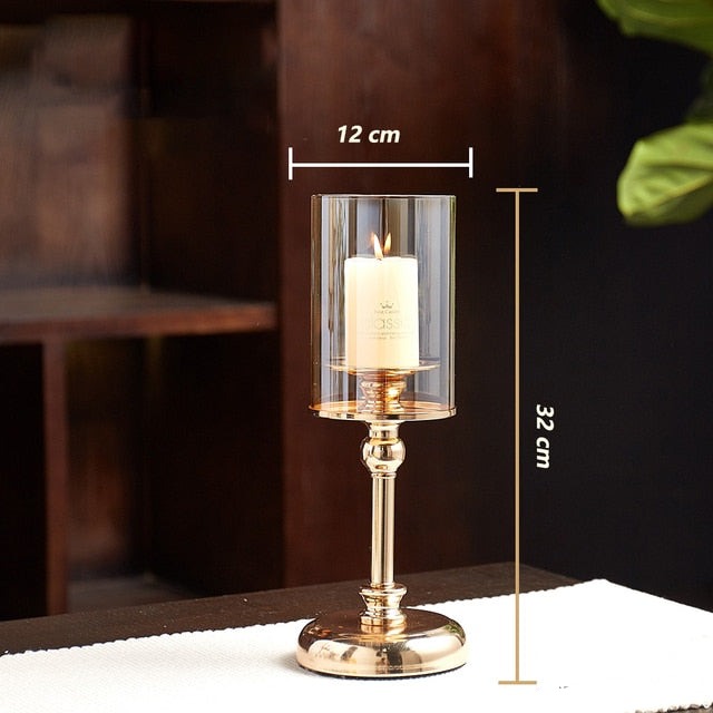 Metal Pillar Candle Holder