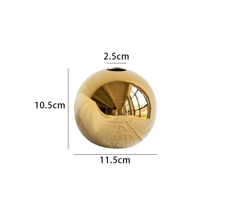 Golden Ball Ceramic Vase