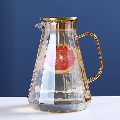 Amber Glass Kettle and Cups Set: Elevate your beverage experience with this stylish glass set, featuring a transparent kettle for a captivating view and matching cups, crafted from high-quality amber glass for a perfect blend of aesthetics and functionality in Sydney.