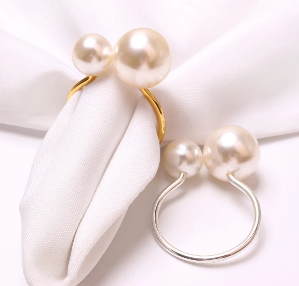 Elegant Pearls Napkin Rings